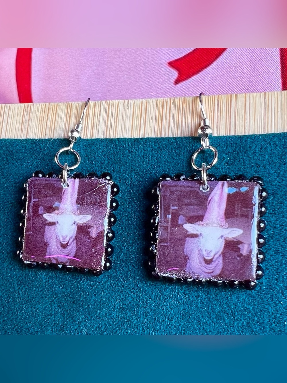 Princess Lamb Y2K Polaroid Earrings | Whimsical Fairycore | The Olive Universe